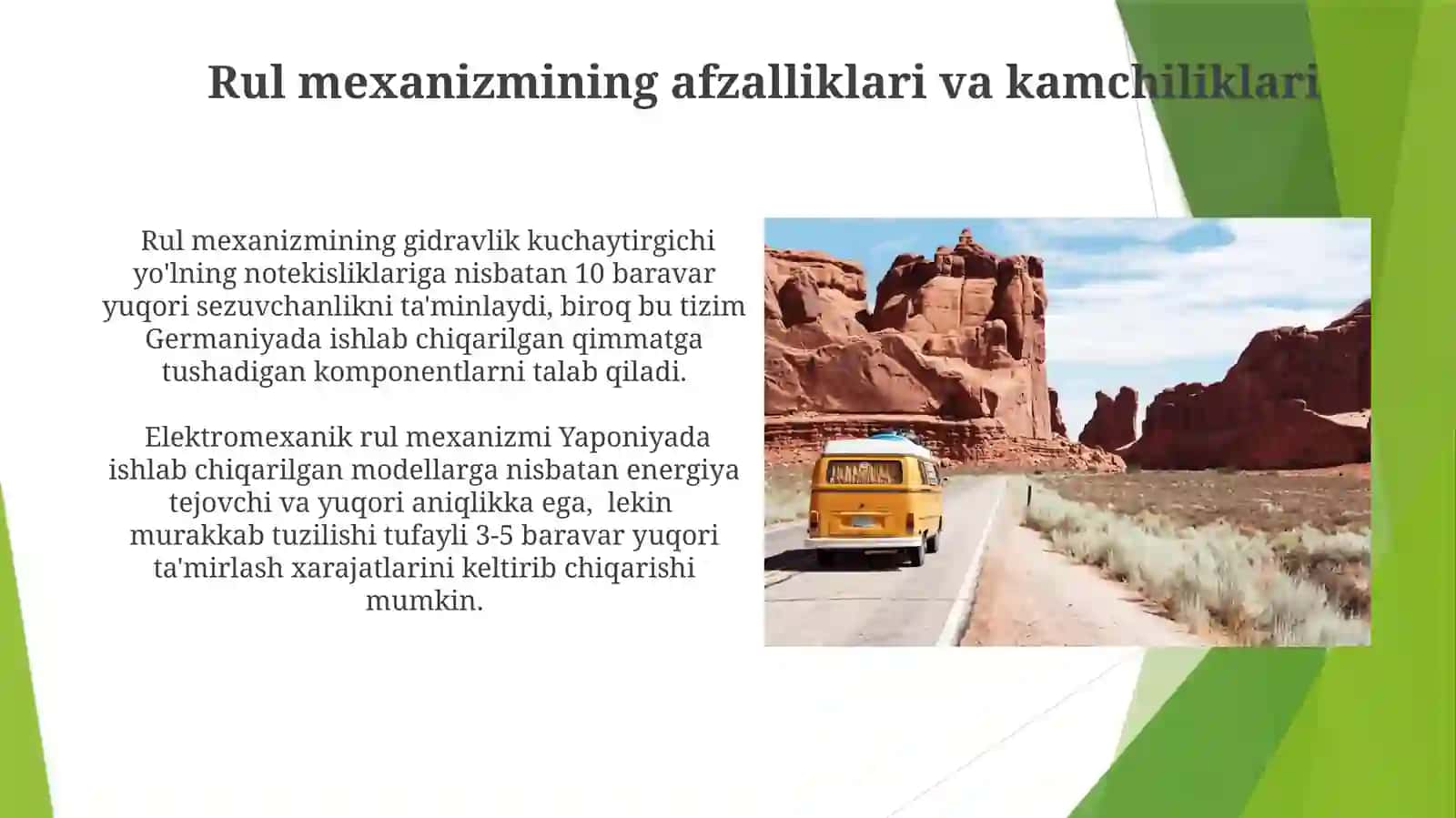 Avtomobilrulboshqarmasi tuzilishi 3