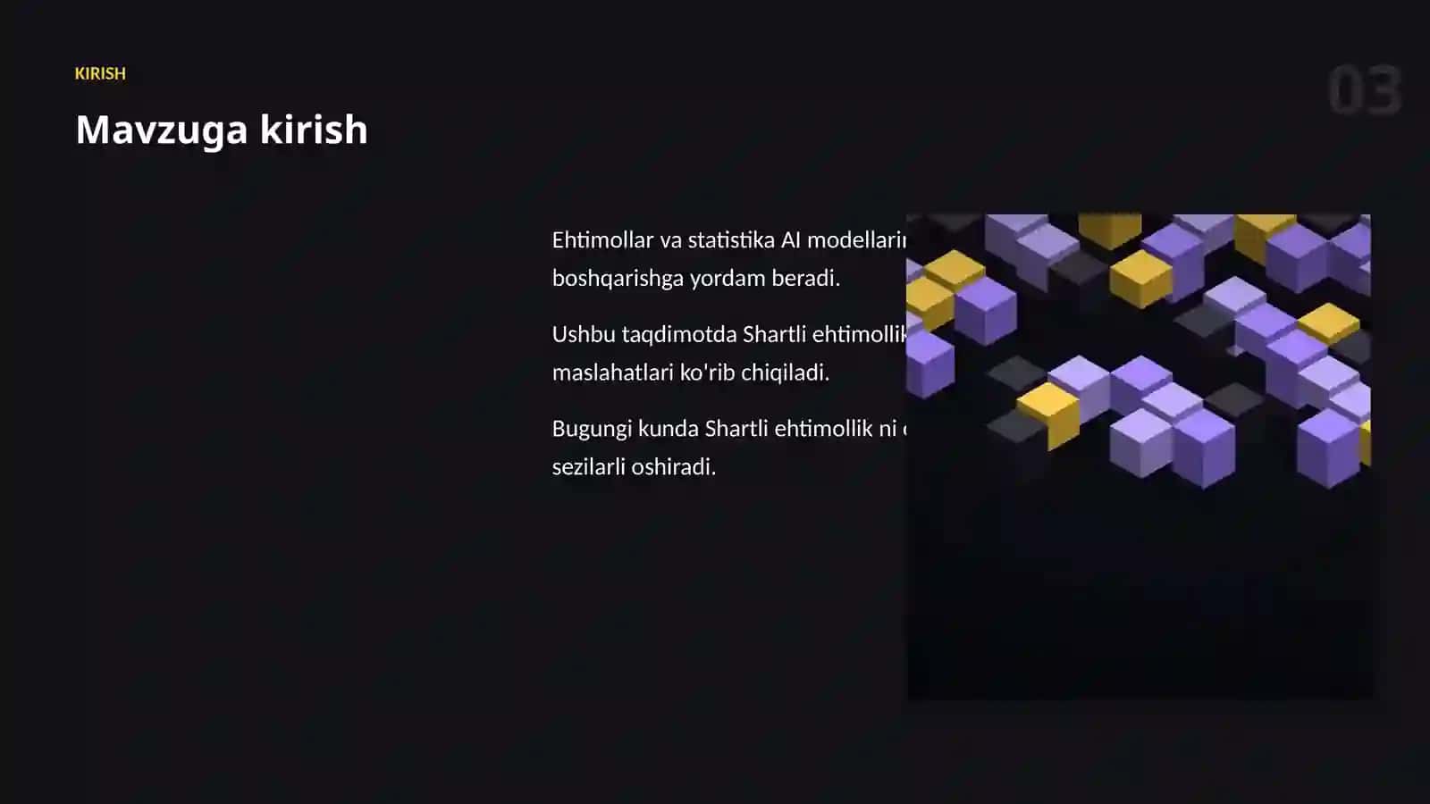 EHTIMOLLAR VA STATISTIKA 3