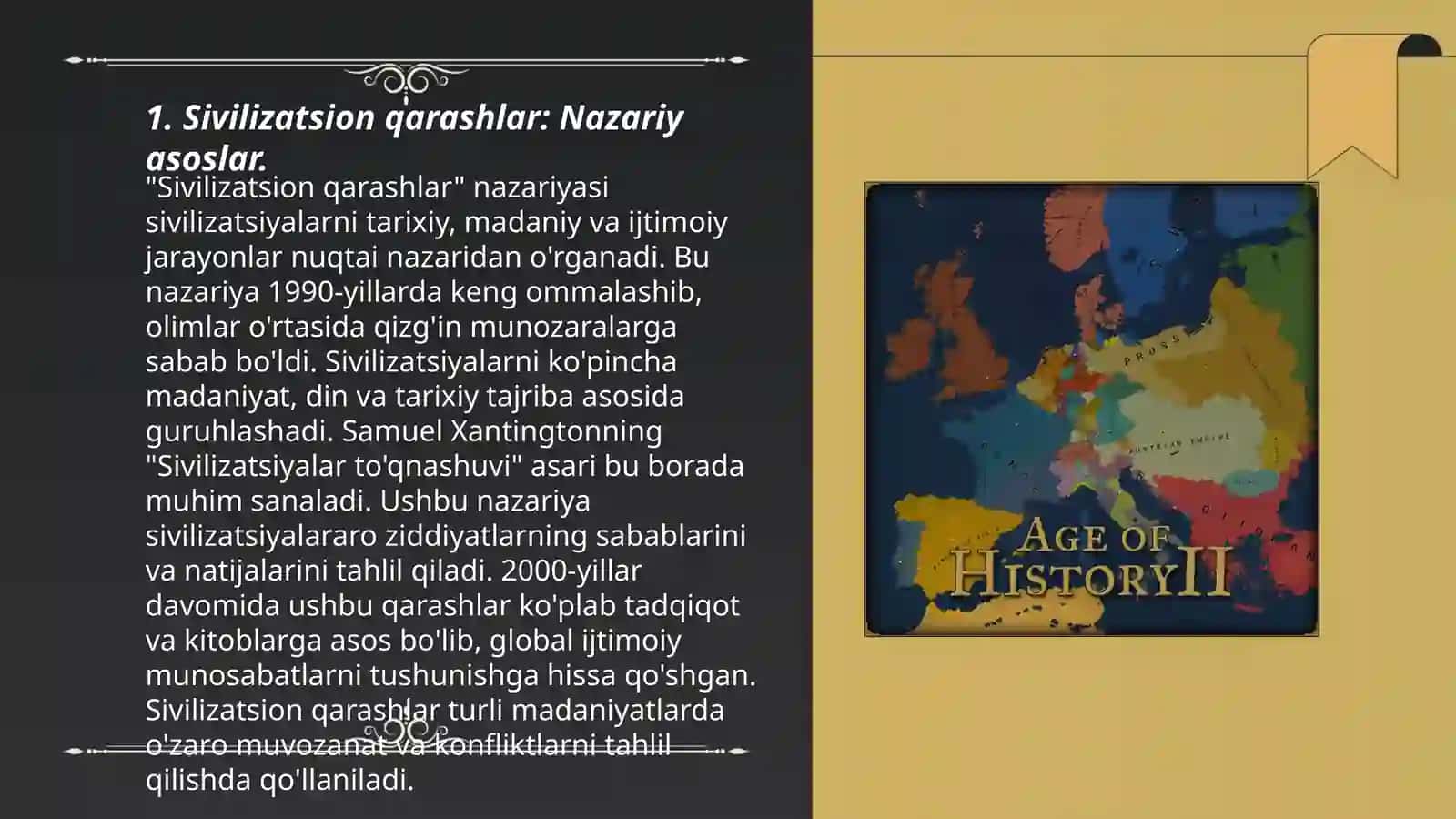Sivilizatsion qarashlar va O‘zbekiston tarixi 3