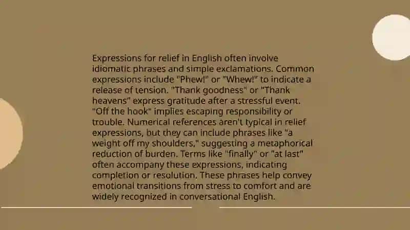 Expressing relief, surprise, regret, making a prediction 3