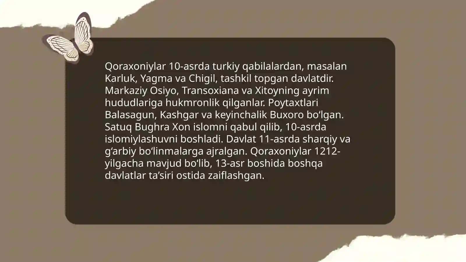 Qoraxoniylar 3