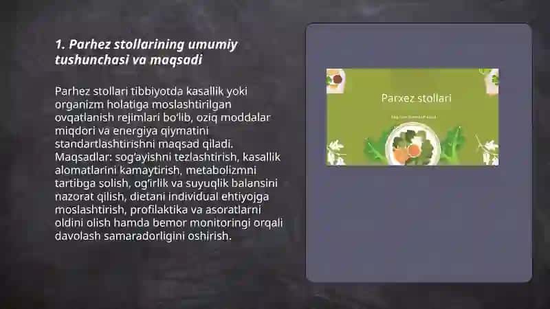 Parhez stollari 3