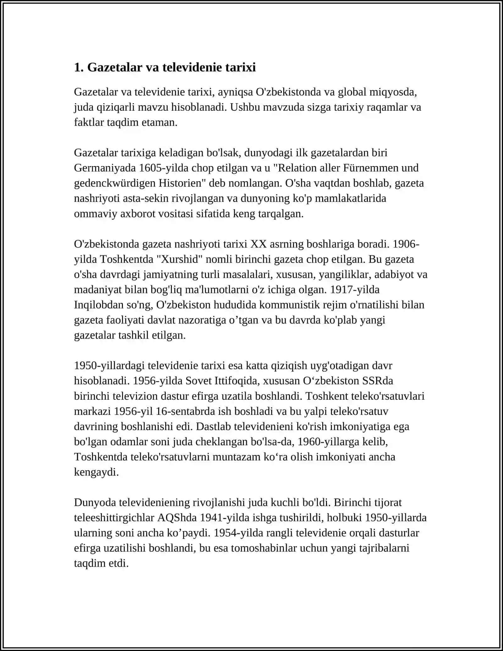NEWSPAPERS AND TELEVISION 3