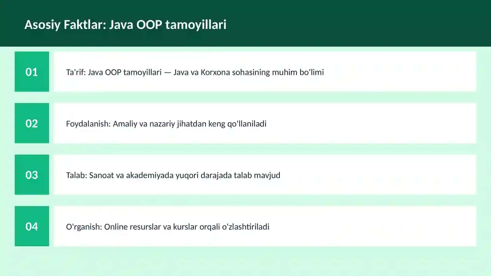DASTURLASH | JAVA VA KORXONA 3
