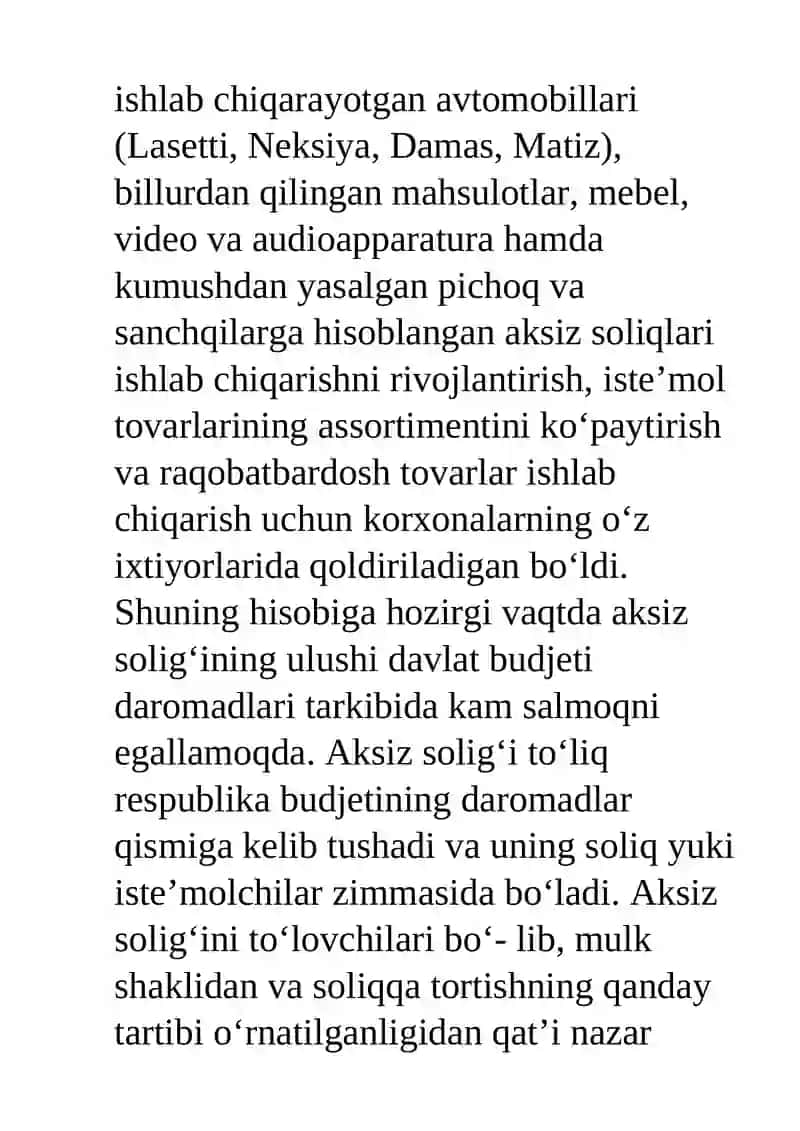 Aksiz Solig‘i 3