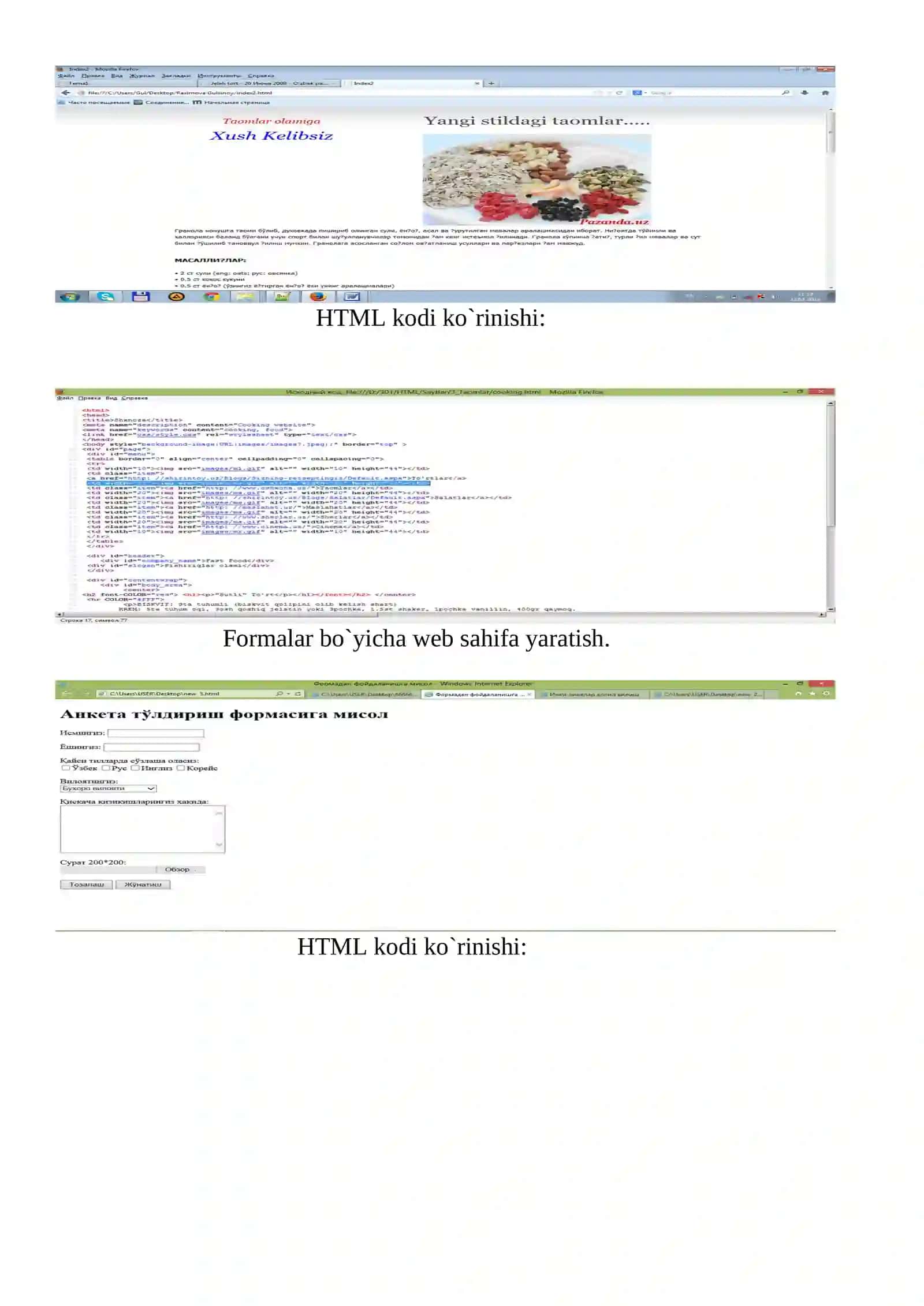 Web sahifa yaratish 3