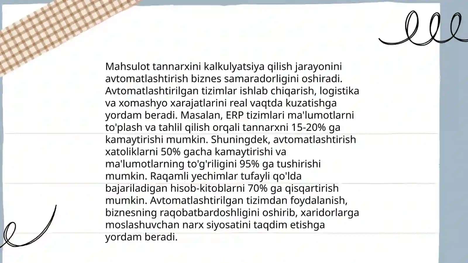 Mahsulot tannarxini kalkulyatsiya qilishning zamonaviy tizimlari 3