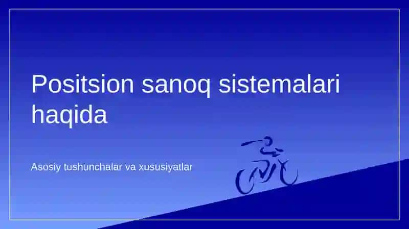 Positsion sanoq sistemalari 3