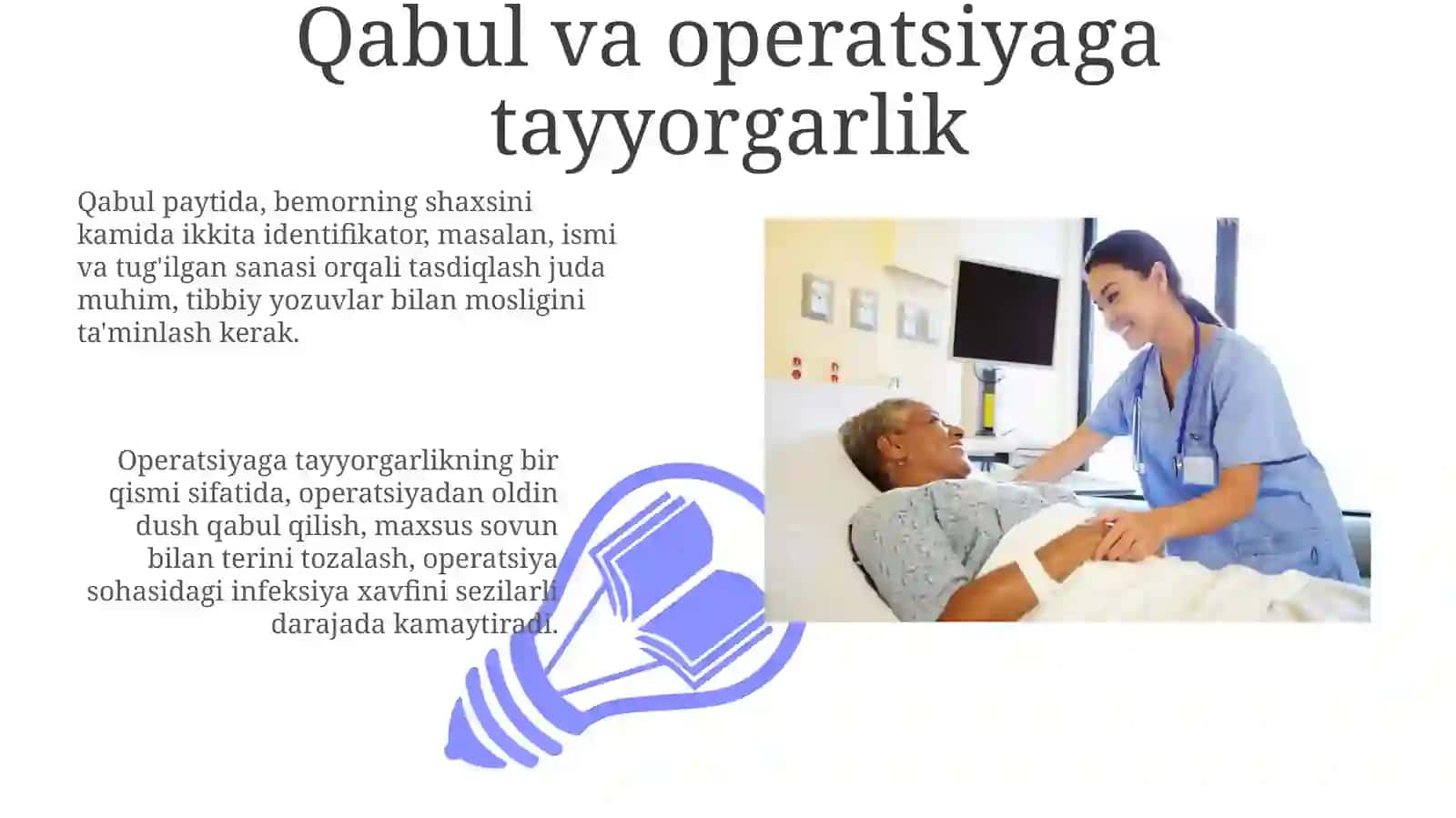 Jarrohlik bo'limidagi bemorlarni parvarish qilish va kuzatish 3
