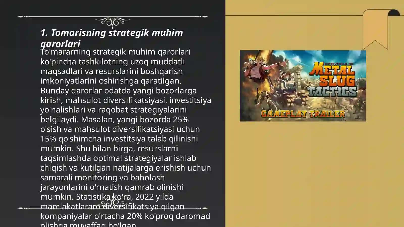 Tomarisning boshqaruv taktikasi 3