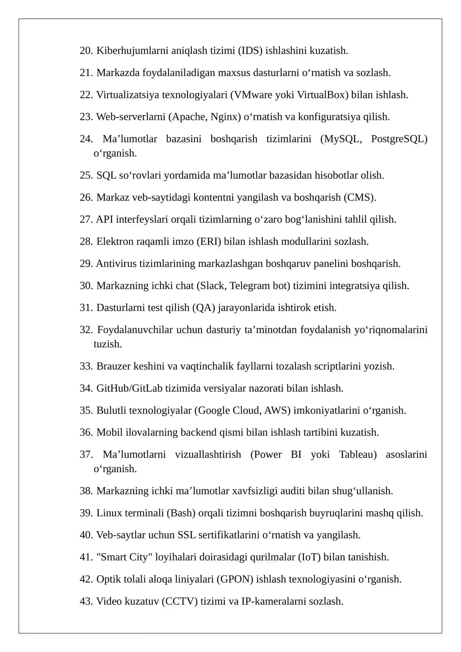 Amaliyot hujjatlar toʻplami 3