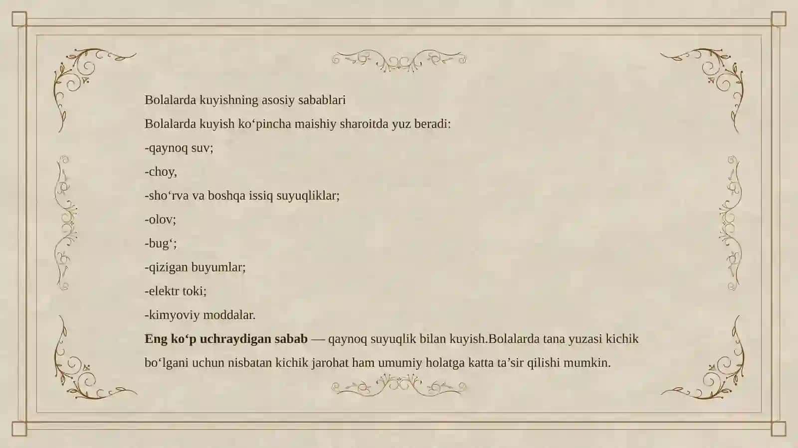 Termikjarohatlar va Toksikologiya 3