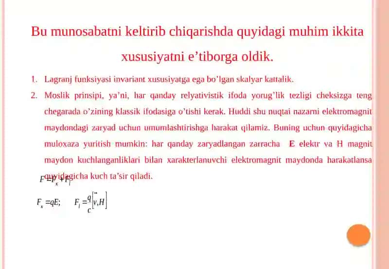 RELYATIVISTIK DINAMIKA ELEMENTLARI 3