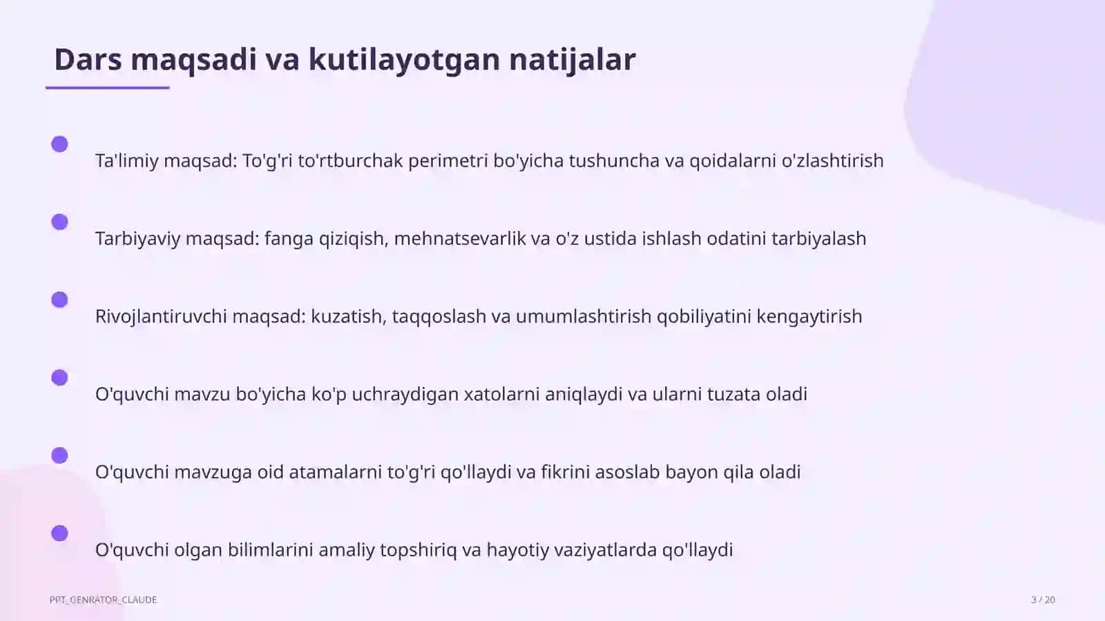 To'g'ri to'rtburchak perimetri (2-sinf) 3