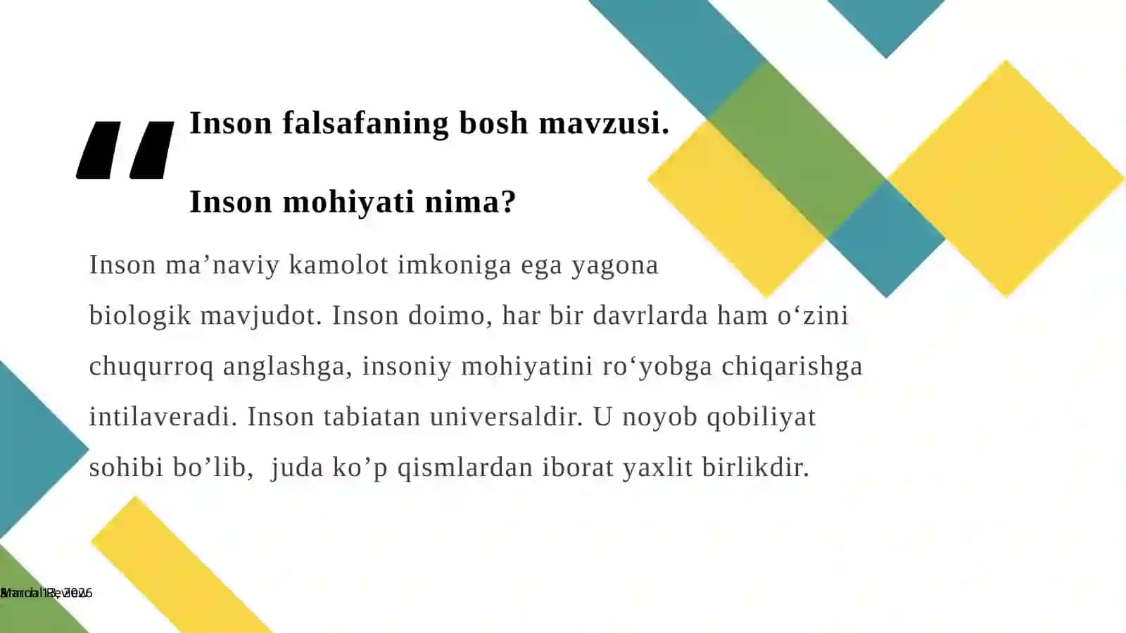 Insonfalsafasi 3