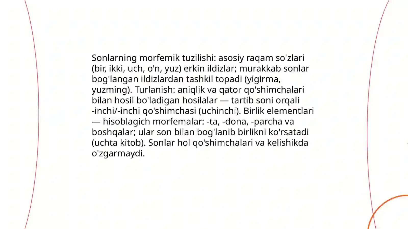 Son va olmosh so'z turkumlarining morfologik xususiyatlari 3