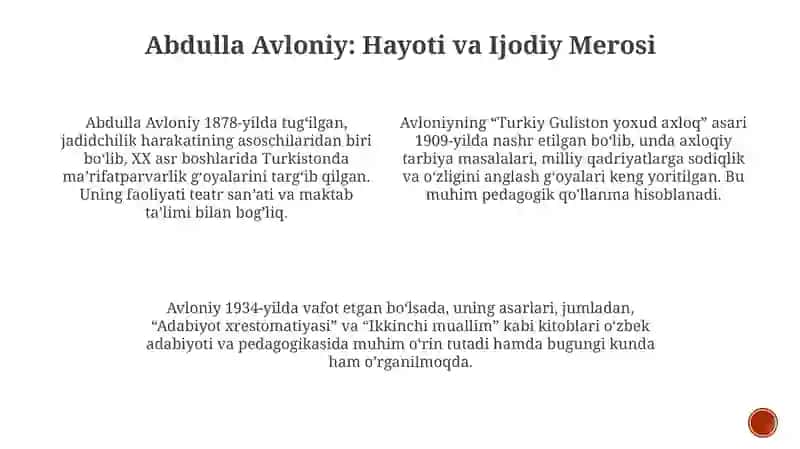 Abdulla Avloniyning Komil inson qarashlari mavzusida esse tayyorlash 3