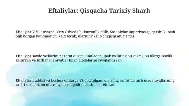Eftaliylar: Tarix va Madaniyat 3