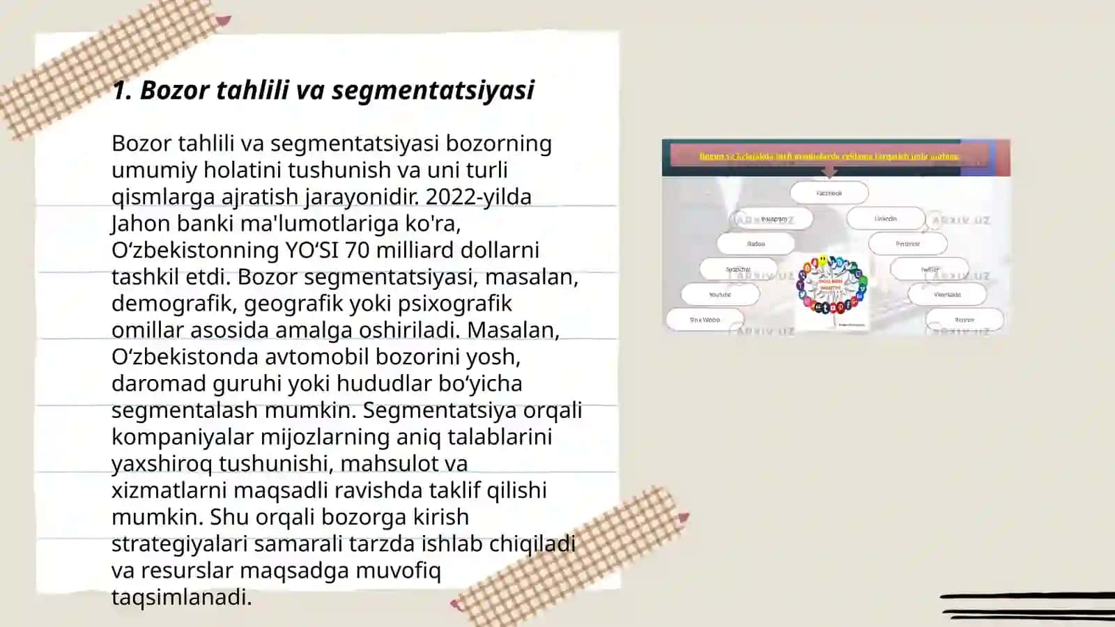 Bozor tahlili va segmentatsiyasi 3