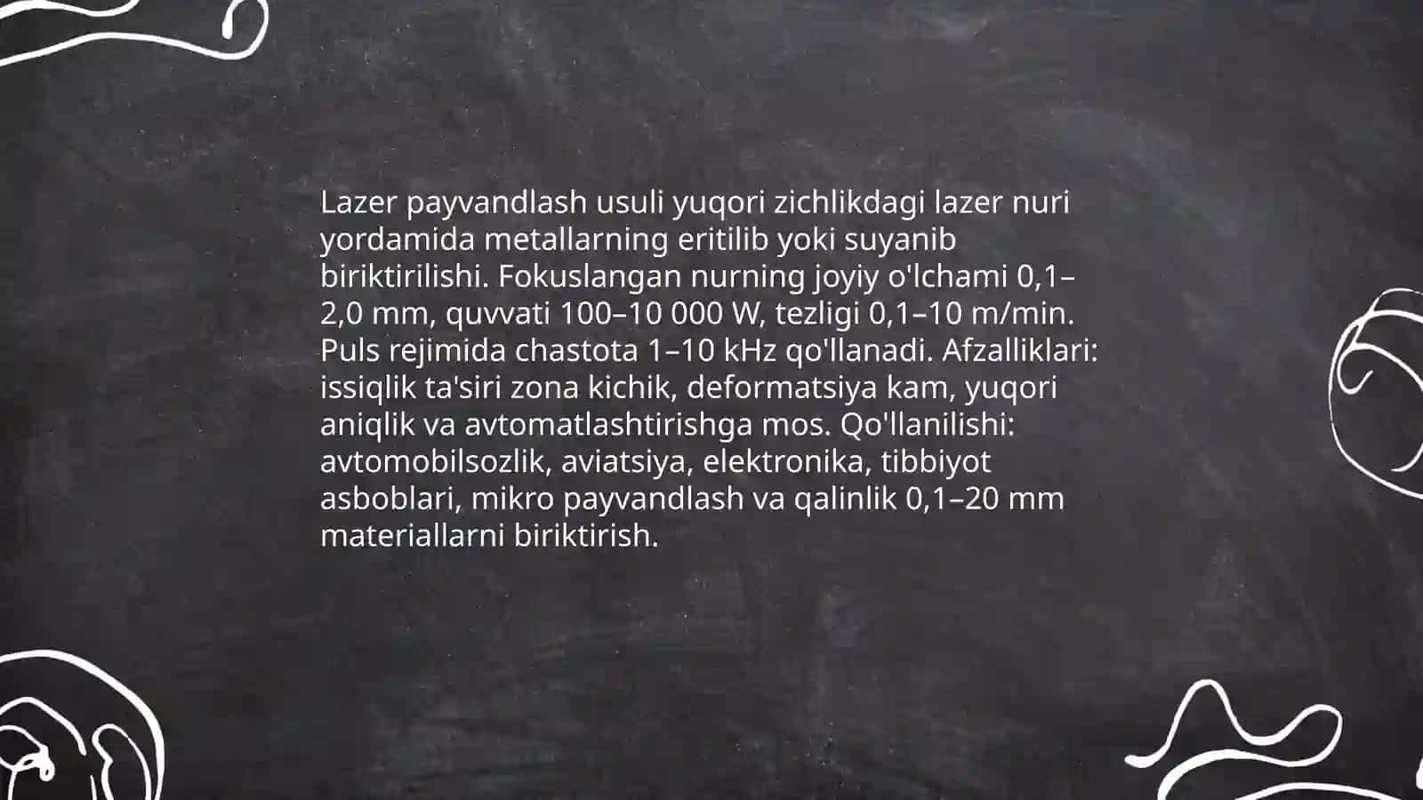 Lazer payvandlash usuli 3