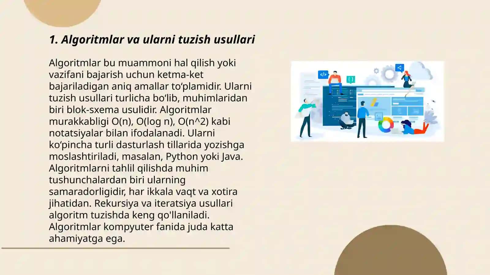 Algoritmlar va ularni tuzish usullari 3