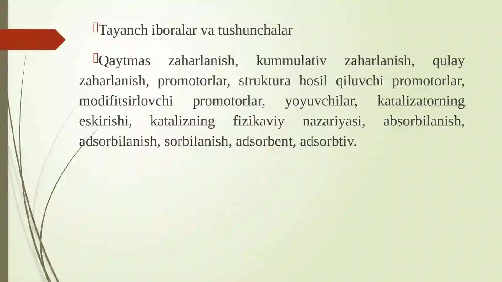 Geterogen kataliz. Gomogen katalizda faol markazlar 3