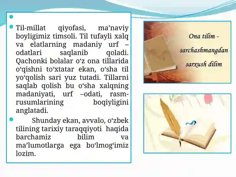 Til – Millat Ko‘zgusi 3
