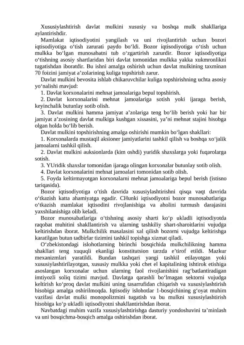 Mulk va Mulk Munosabatlari 3