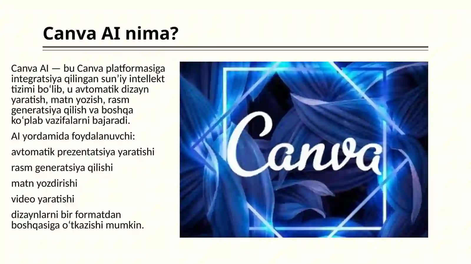 Canva sun’iy intellekti 3