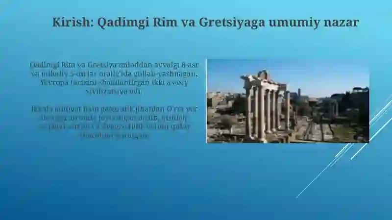 Qadimgi Rim va Gretsiya 3