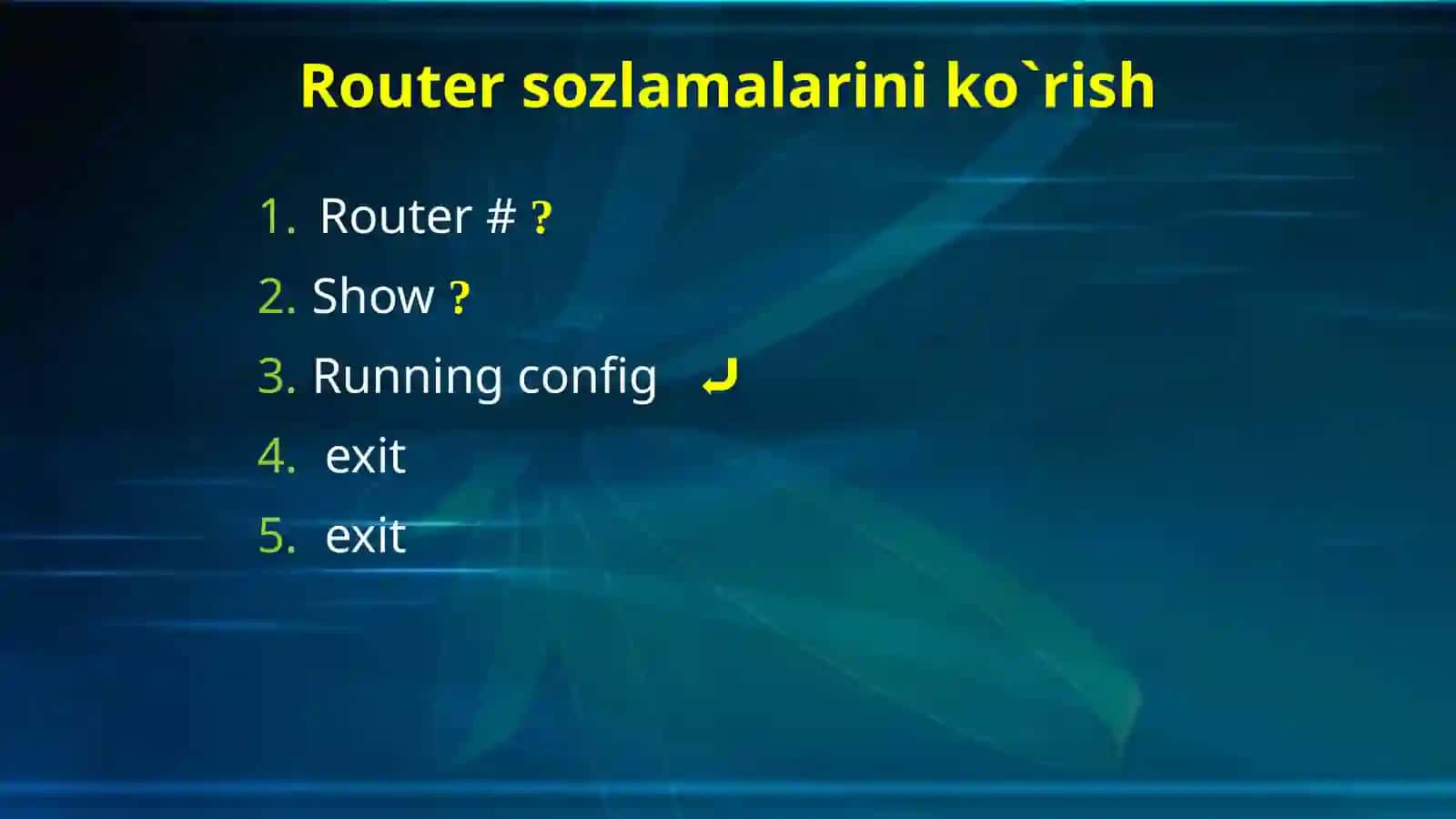 ROUTER 1841 “Console” yordamida sozlash tartibi 3