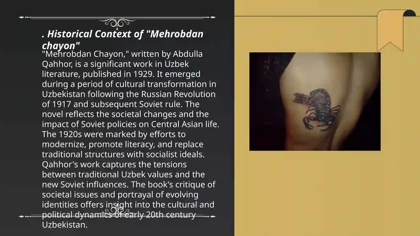 Choʻlponning "Mehrobdan chayon" asari 3