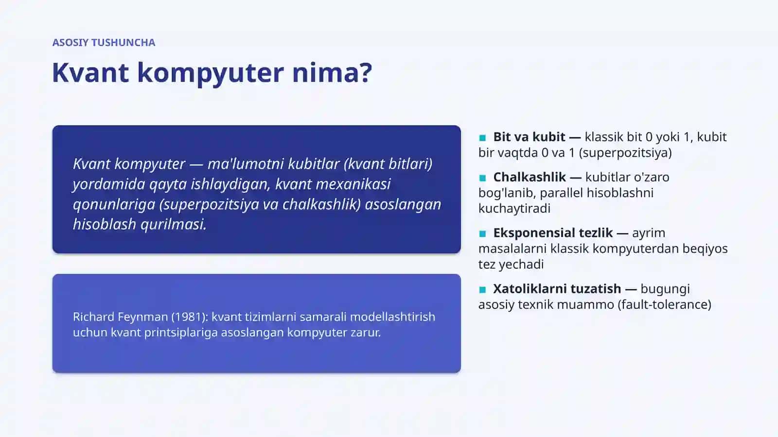 Kvant Kompyuterlari: Zamonaviy Holati 3