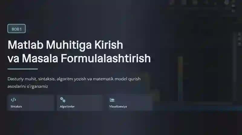MATLAB Dasturini Murakkab Masalalarini Yechish 3