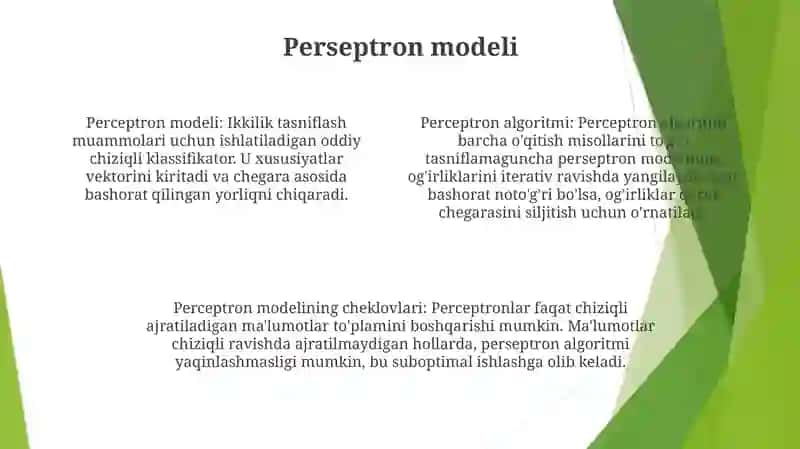 Perseptron Modeli 3