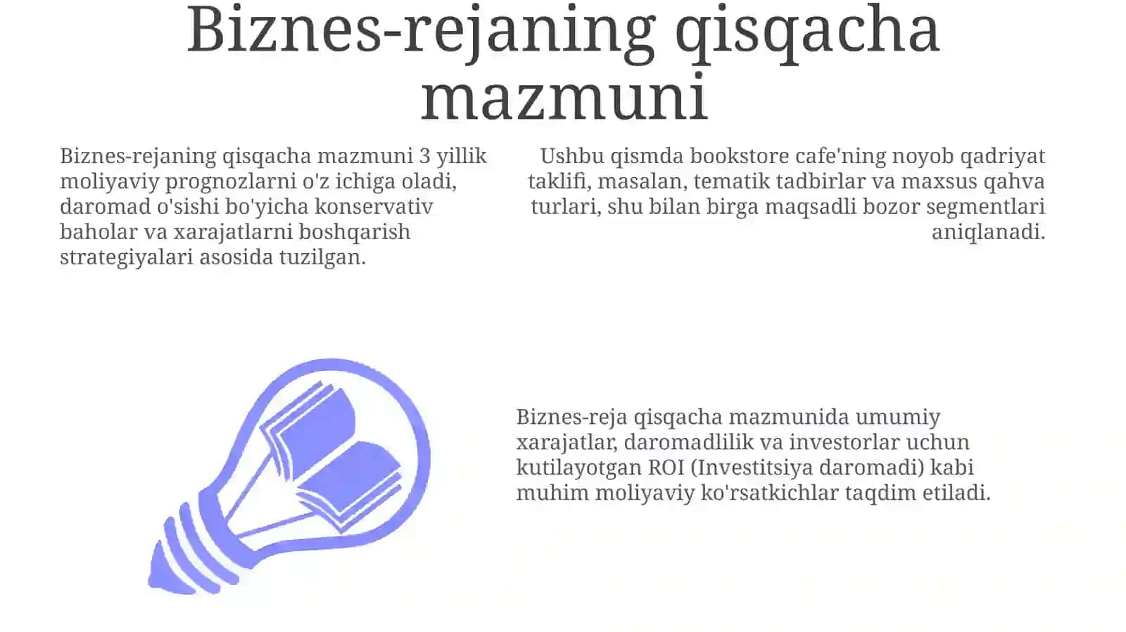 Kitobxonlar kafe-sib biznes rejasi 3