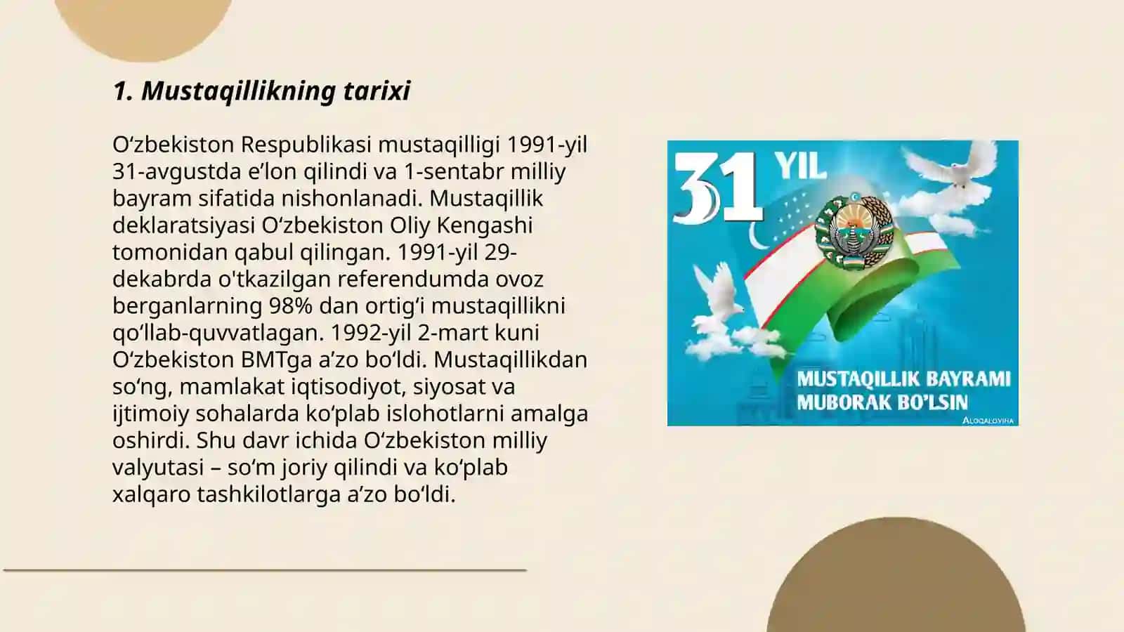Mustaqillikning Tarixi 3