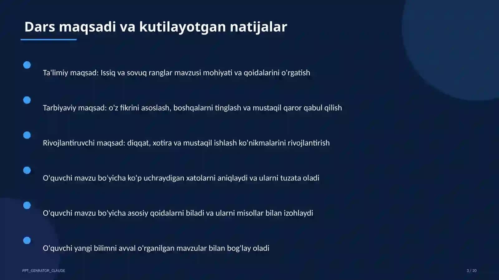 Issiq va sovuq ranglar (2-sinf) 3