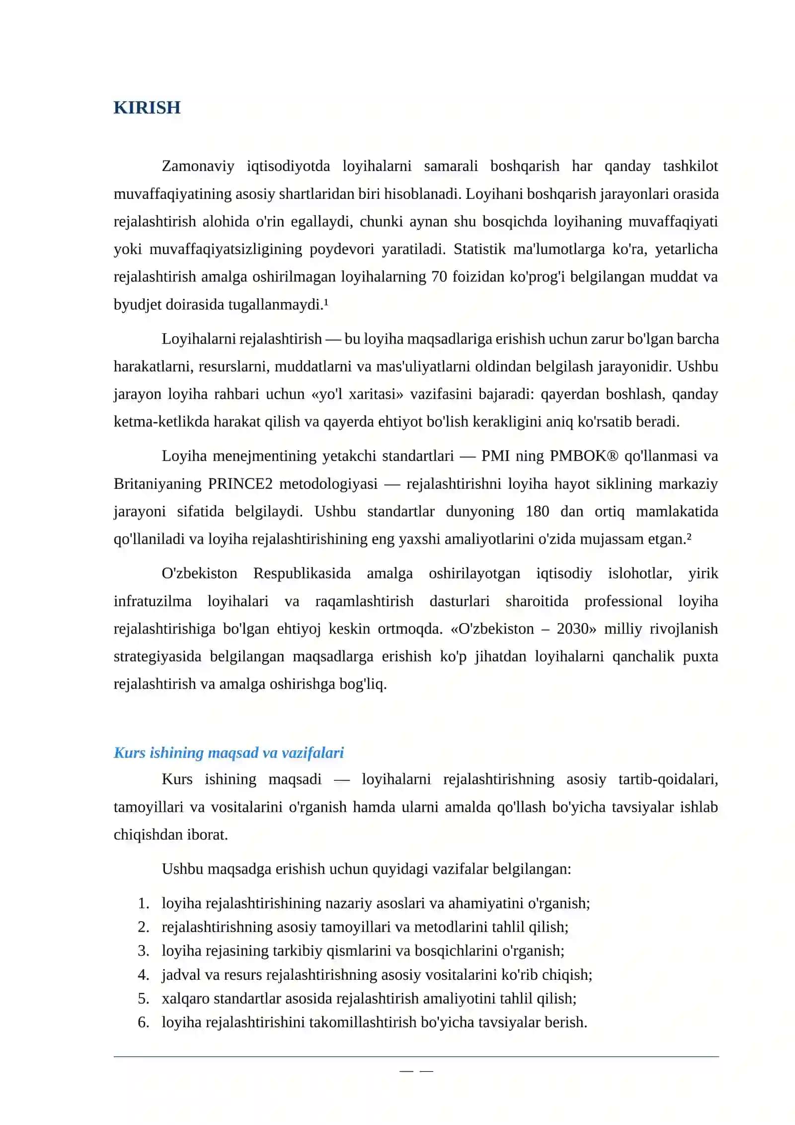 LOYIHALARNI REJALASHTIRISHNING ASOSIY TARTIB-QOIDALARI 3