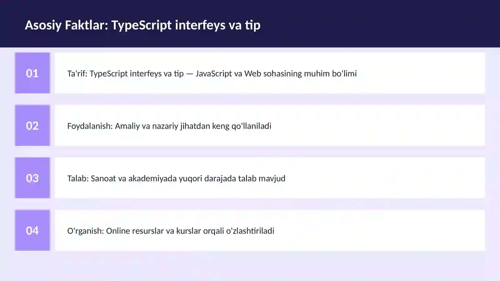 TypeScript interfeys va tip 3