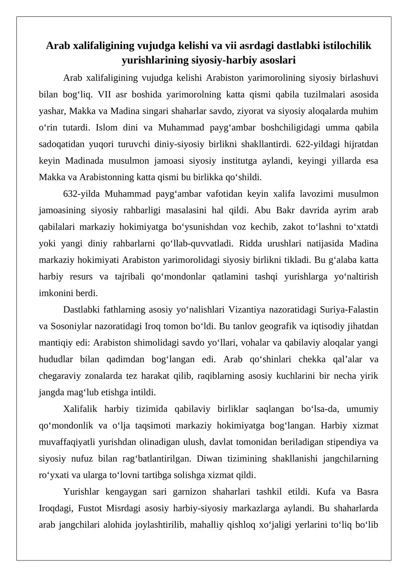 Arab xalifaligi istilochilik yurishlari 3