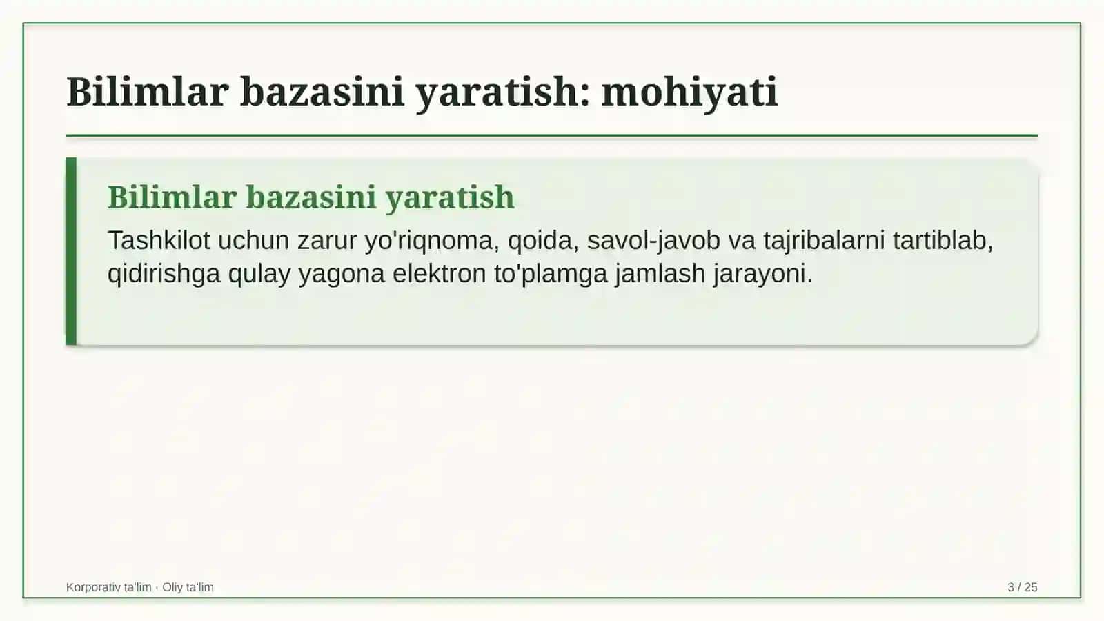 Havo transportida bilimlar bazasini yaratish 3