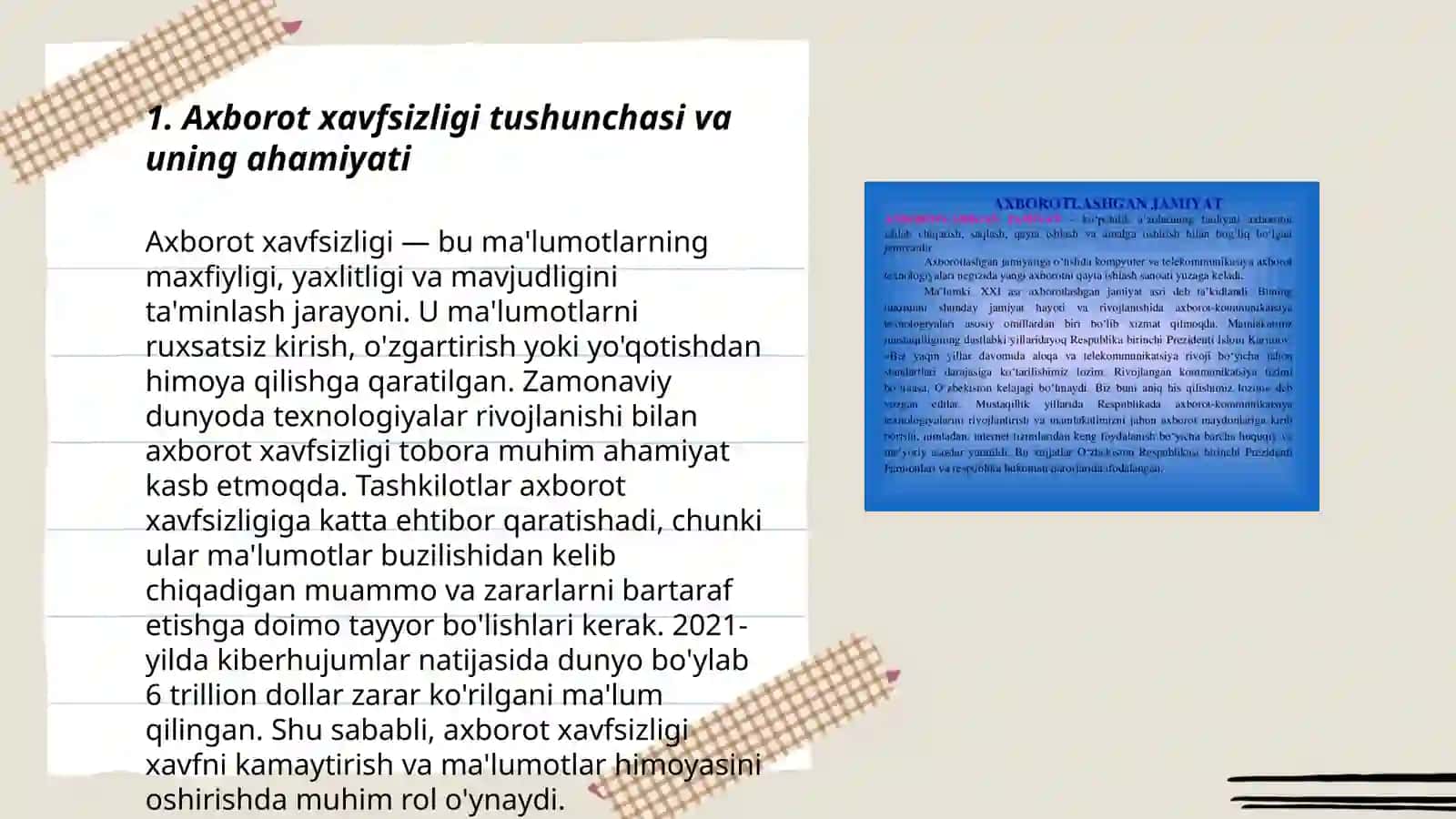 Axborot xavfsizligi va axborotni muhofaza qilish tushunchalari 3