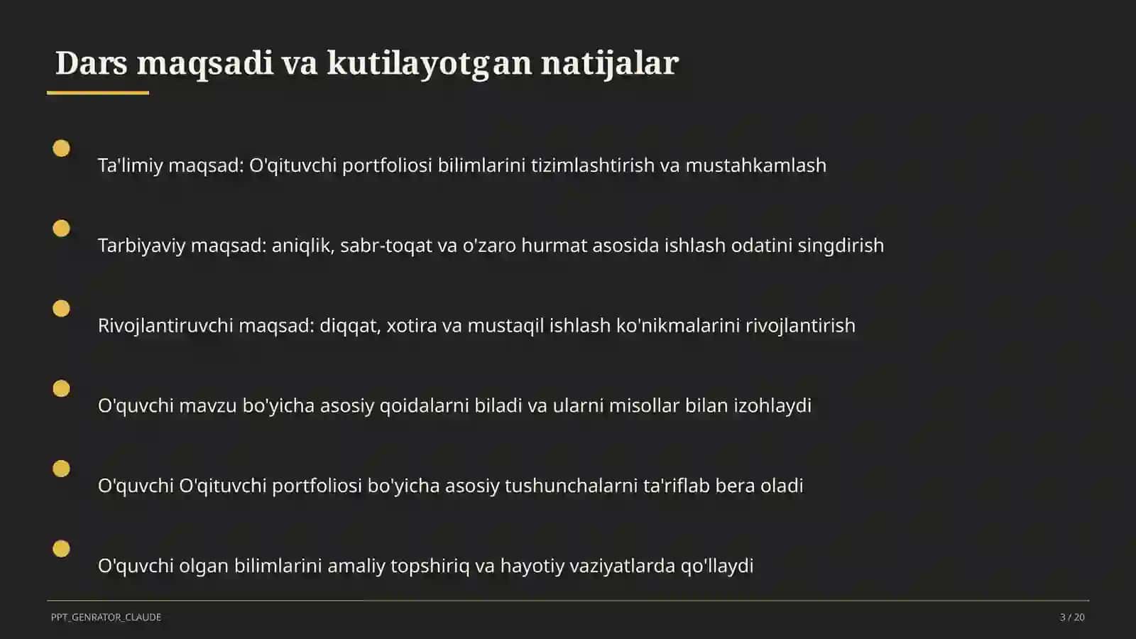 O'qituvchi portfoliosi 3
