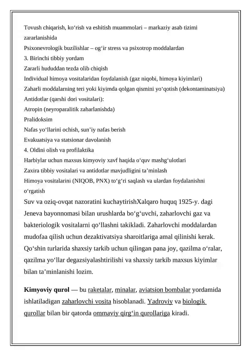 Zaharlovchi moddalar turlari 3