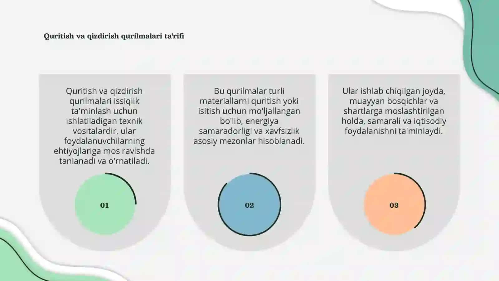 Quritish va qizdirish qurilmalari 3