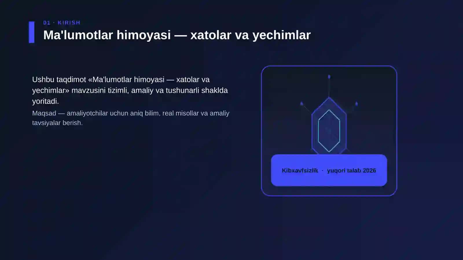Ma'lumotlar himoyasi — xatolar va yechimlar 3