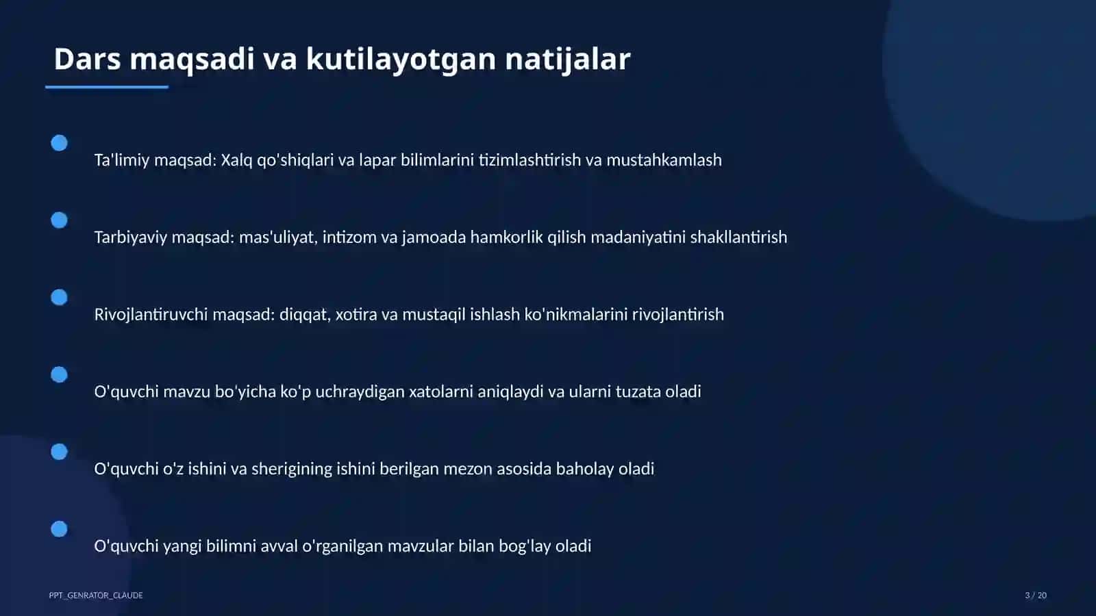Xalq qo'shiqlari va lapar (3-sinf) 3
