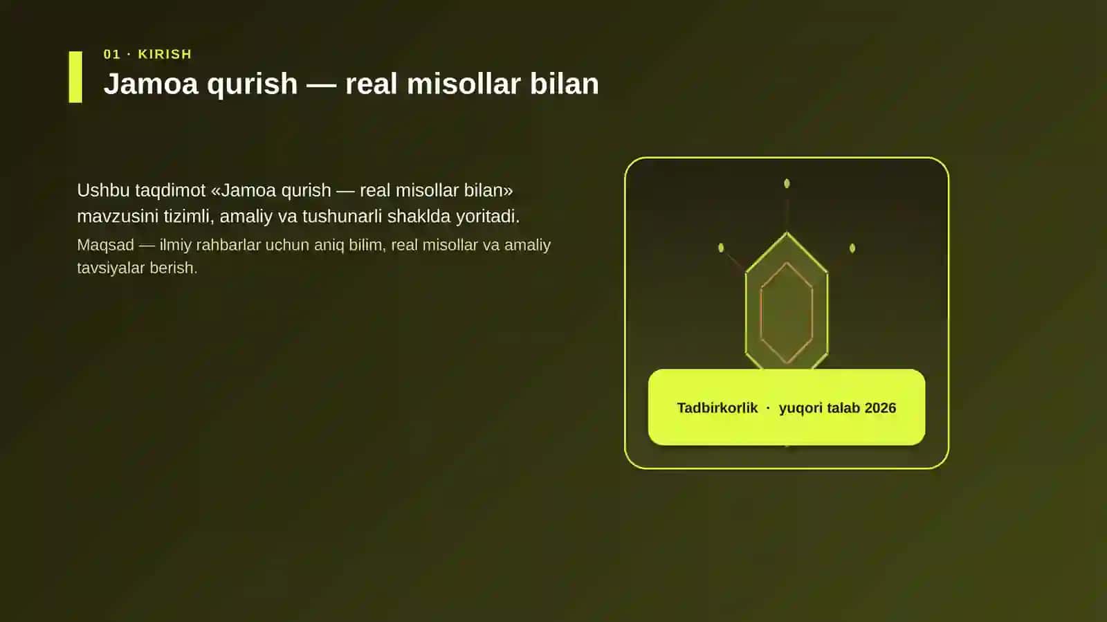 Jamoa qurish — real misollar bilan 3