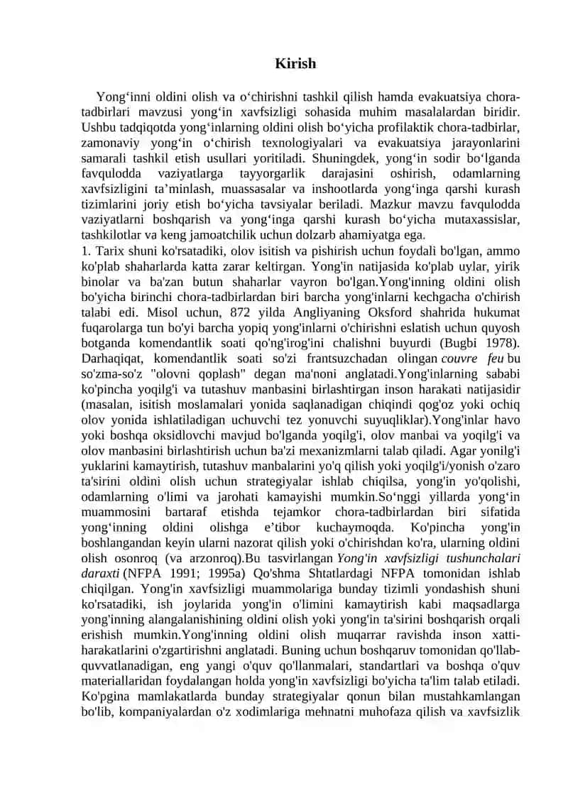 Yong'in xavfsizligi va yong'in oldini olish. Yong'in o'chirish tizimlari 3